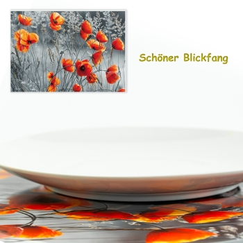 10 Tischsets Platzsets abwaschbar Red Poppies von ARTIPICS mit kleinen Fehlern